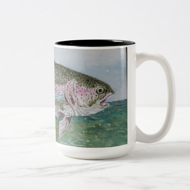 Jumping Rainbow Two-Tone Coffee Mug (Right)