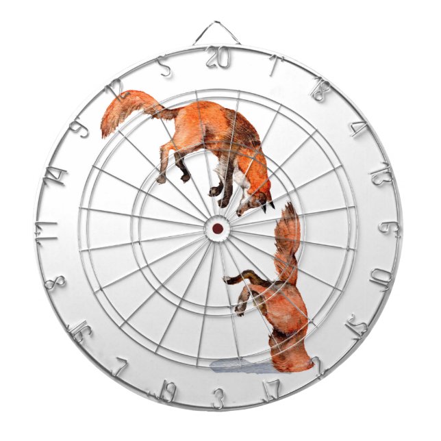 Jumping Red Fox Dartboard (Front)