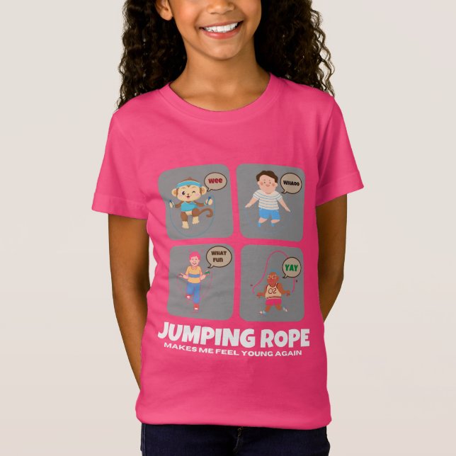 Jumping rope makes me feel young again T-Shirt (Front)