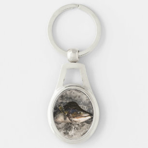 Jumping Salmon Key Ring