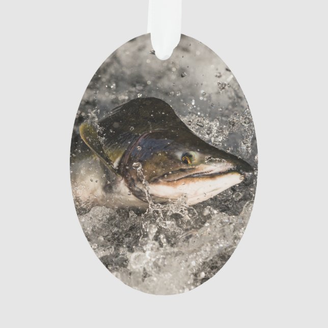 Jumping Salmon Ornament (Back)