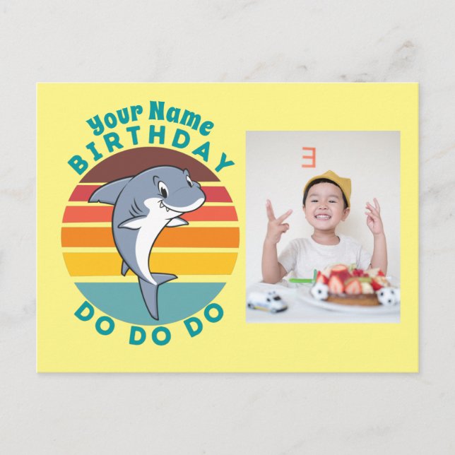 Jumping Shark Birthday  Holiday Postcard (Front)