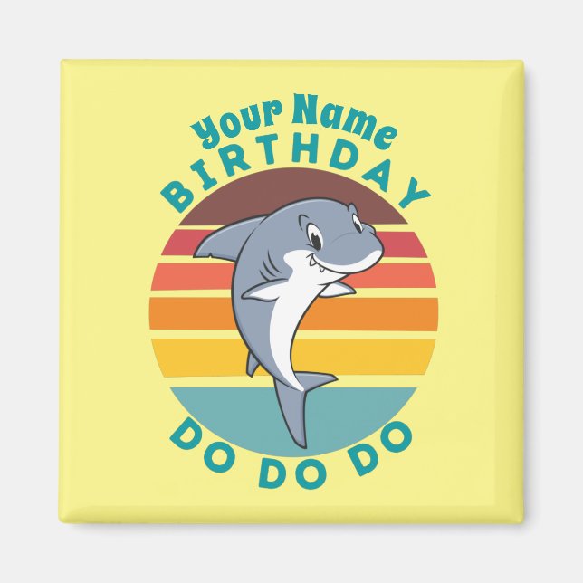 Jumping Shark Birthday  Magnet (Front)
