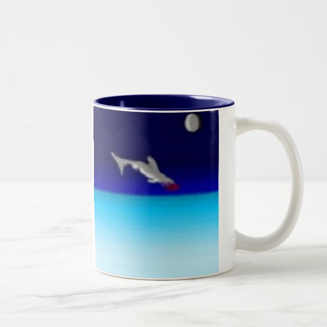 Jumping Shark Two-Tone Coffee Mug (Right)