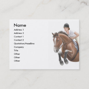 Jumping Show Horse Business Card