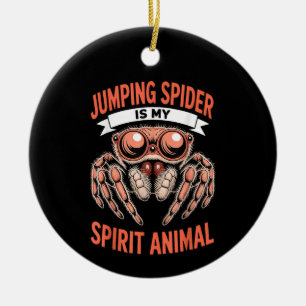 Jumping Spider Art for Men Women Kids, Cute Gift Ceramic Tree Decoration