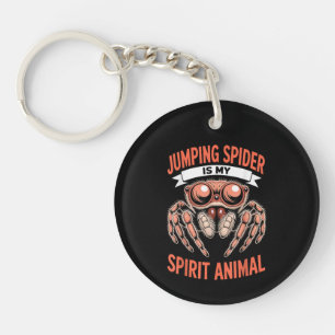 Jumping Spider Art for Men Women Kids, Cute Gift Key Ring