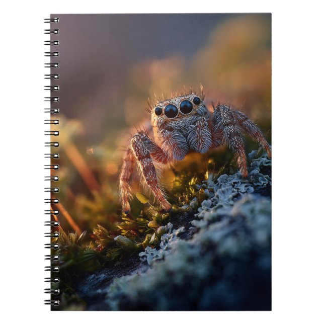 Jumping Spider Closeup Notebook (Front)