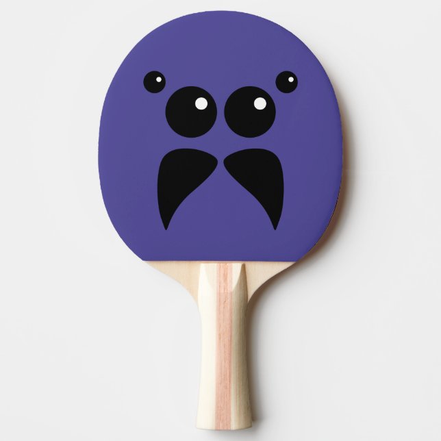 Jumping Spider Face Ping Pong Paddle (Front)