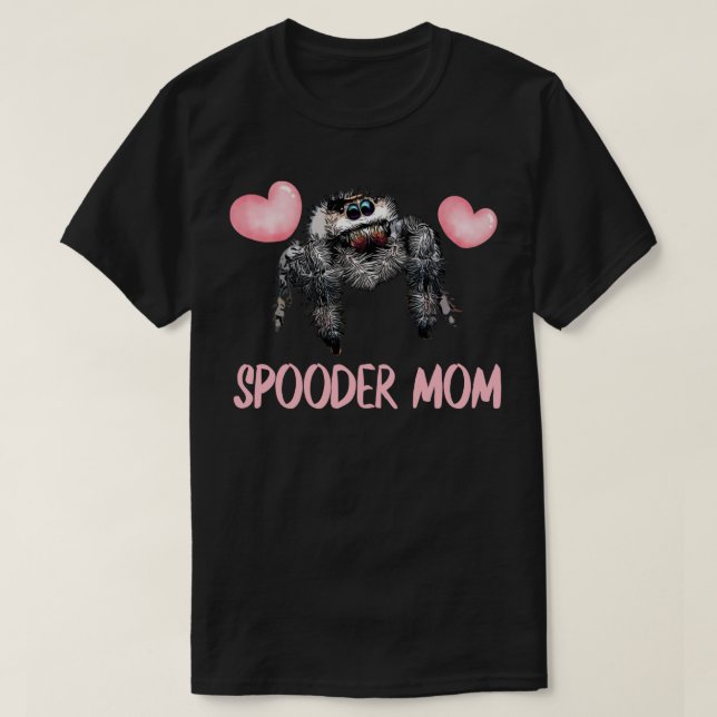 Jumping Spider Pink Spooder Mum Mothers Day Cute P T-Shirt (Design Front)