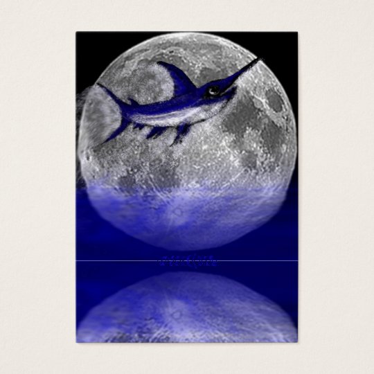 Jumping Swordfish in the Moon Business Cards