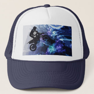 Jumping through Space - Motocross Rider Trucker Hat