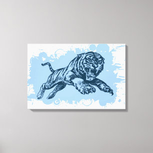 Jumping Tiger Canvas Print