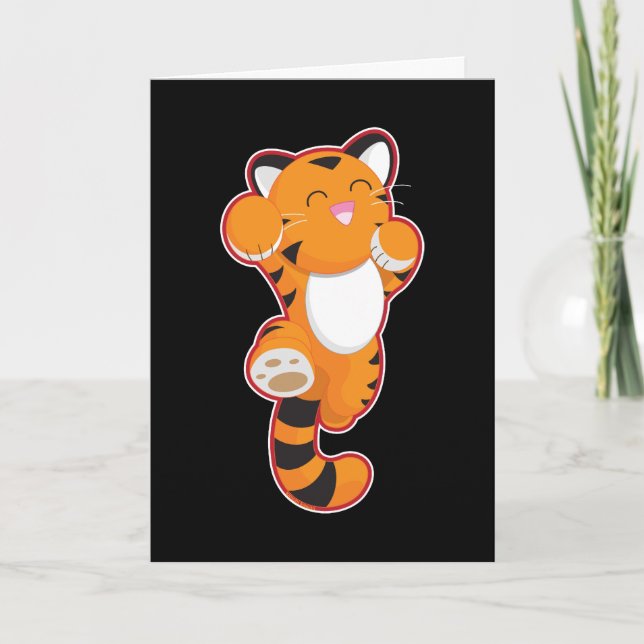 Jumping Tiger Thank You Card (Front)