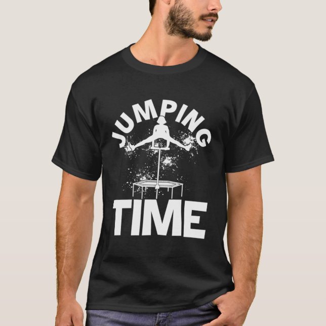 Jumping Time Training Trampoline Fan Jumping Cardi T-Shirt (Front)