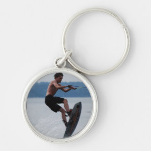 Jumping Wakeboarder  Keychain