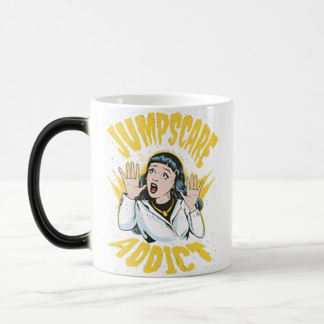 Jumpscare Addict Magic Mug (Left)