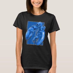 Jumpscare Lobster Meme Blue Crustacean T-Shirt