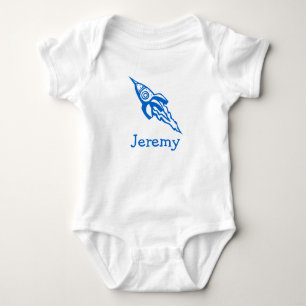 Jumpsuit for baby boy   Personalised space rocket