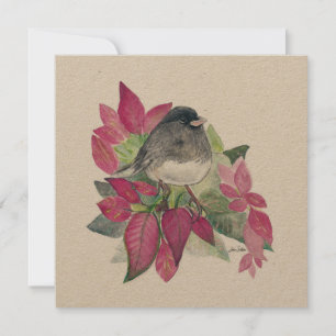 Junco Bird Flowers