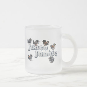 Junco Junkie Frosted Glass Coffee Mug