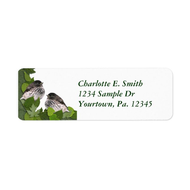 Junco's Address Label (Front)