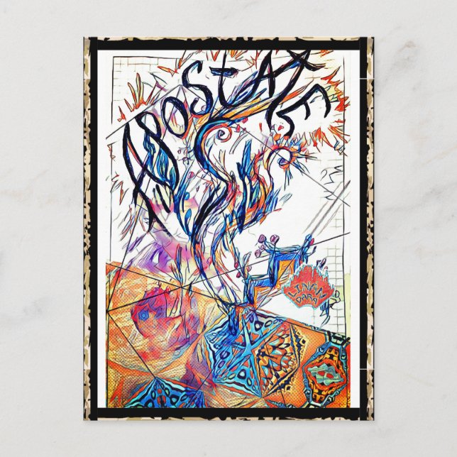 Junction Card No 14. Apostate Colourful Drawing (Front)