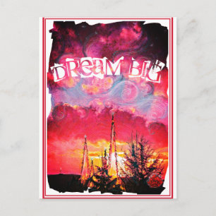 Junction Card No 52 Dream Big Fantasy Sunset Tower