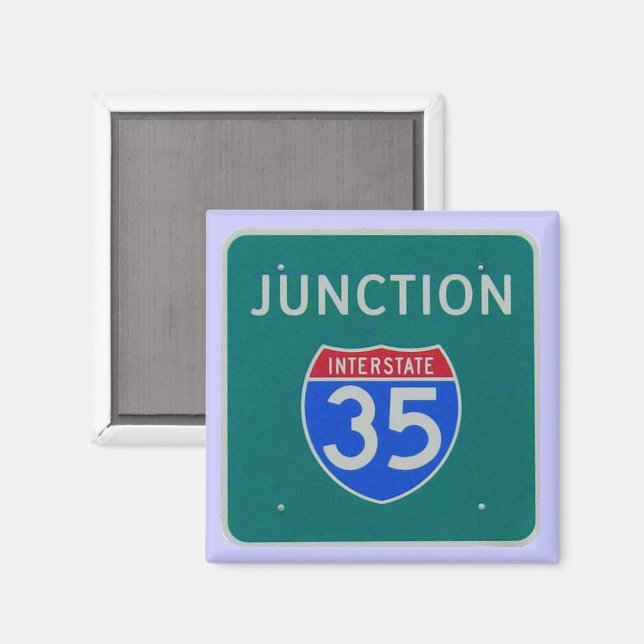 Junction Interstate 35 Highway Sign Magnet (Front/Back)