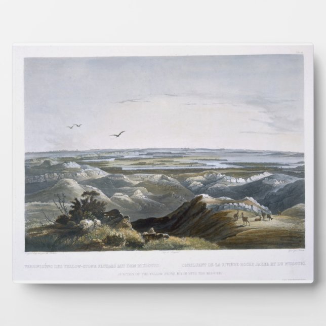 Junction of the Yellow Stone River with the Missou Plaque (Front)