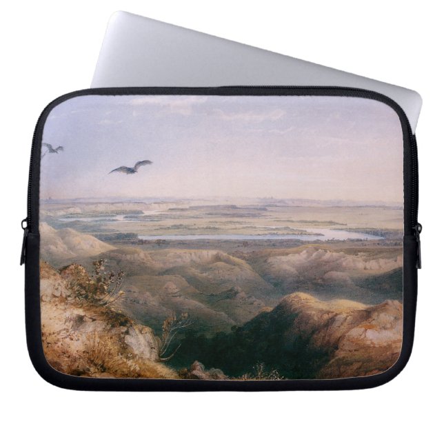 Junction of the Yellowstone and Missouri by Bodmer Laptop Sleeve (Front)