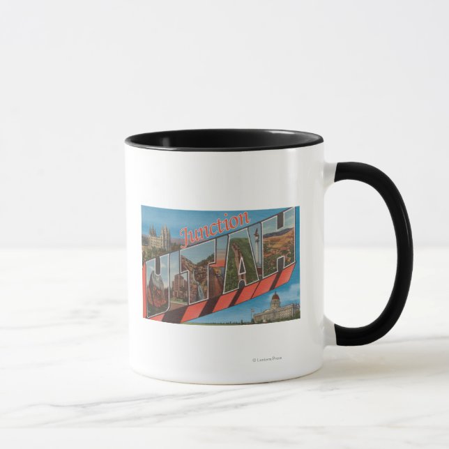 Junction, Utah - Large Letter Scenes Mug (Right)