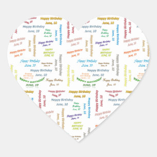 June, 10 Birthday Sticker