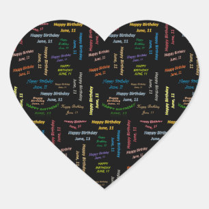 June, 11 Birthday Sticker