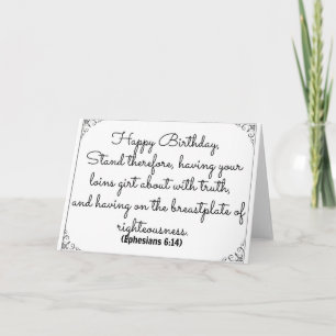 June 14 Bible Birthday card with Ephesians verse