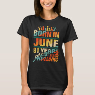 June 1941 81 Year Old 81st Birthday  Candle Graphi T-Shirt
