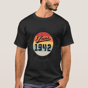 June 1942 80th Birthday 80 Years Of Being Awesome T-Shirt