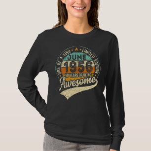 June 1956 66th Birthday 66 Years Of Being Awesome T-Shirt