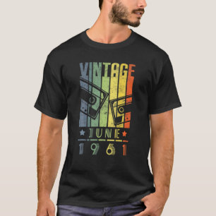 June 1961 Retro Vintage 60 Birthday 60 Years Old T-Shirt