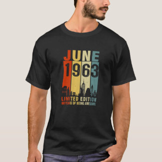 June 1963 60 Years Of Being Awesome Vintage T-Shirt