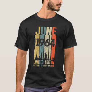 June 1964 58 Birthday 58 Year Old 1964 Birthday Vi T-Shirt