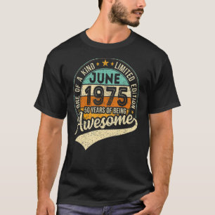 June 1975 47th Birthday 47 Years Of Being Awesome T-Shirt