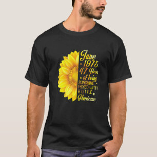 June 1975 Sunflower 47 Years Being Sunshine Mixed T-Shirt