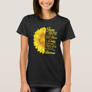 June 1976 Sunflower 46 Years Being Sunshine Mixed T-Shirt