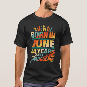 June 1978 44 Year Old 44th Birthday  Candle Graphi T-Shirt