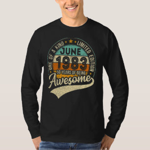 June 1983 39th Birthday 39 Years Of Being Awesome T-Shirt