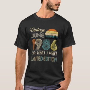 June 1986 Vintage 36 Years Old Birthday T-Shirt