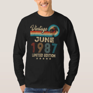 June 1987 35th Birthday Vintage T-Shirt