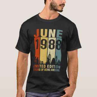 June 1988 35 Years Of Being Awesome T-Shirt