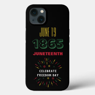June 19 1865 Juneteenth Black History Fireworks iPhone 13 Case